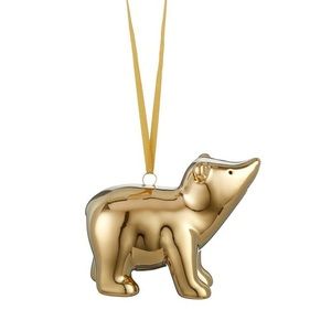 Set of 4 Gold Bear Ornamemts